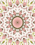 Floral Mandala Design with Pink Petals Rug