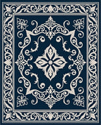 Classic Floral Border Medallion Rug