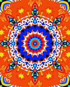 Vibrant Radial Mandala Pattern Rug