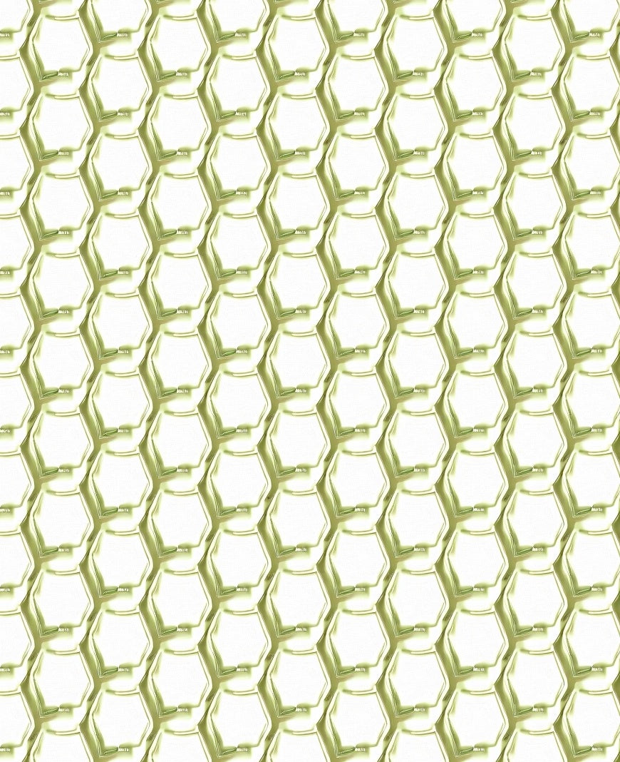 Metallic Honeycomb Geometric Pattern Rug
