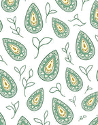 Teal Paisley Floral Pattern Rug