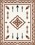Geometric Arrow Central Motif Rug