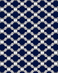 Gray White Interlocking Geometric Pattern Rug