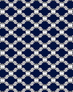Gray White Interlocking Geometric Pattern Rug