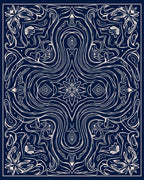 Ornate Swirling Floral Pattern Rug