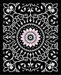Intricate Floral Mandala With Pink Accents Rug