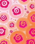 Pink Orange Target Circles Rug