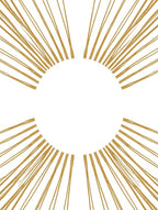 Golden Sunburst Rays Graphic Rug