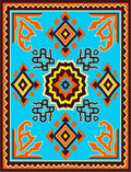 Bold Ethnic Geometric Diamond Rug