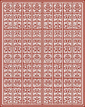 Ornate Red Geometric Ornament Rug
