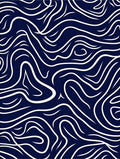 Fluid White Line Abstract Design Rug