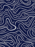 Fluid White Line Abstract Design Rug