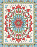 Mandala Style Floral Pattern Rug