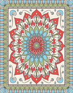 Mandala Style Floral Pattern Rug
