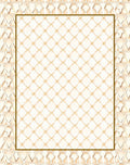 Cream And Gold Diamond Tufted Design Rug