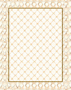 Cream And Gold Diamond Tufted Design Rug