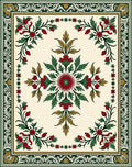Rich Floral Garland Patterned Rug
