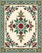 Rich Floral Garland Patterned Rug