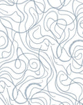Cool Blue Swirl Abstract Pattern Rug