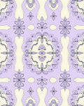 Elegant Lavender Floral Symmetry Rug