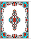 Vibrant Floral Scrollwork Centerpiece Rug