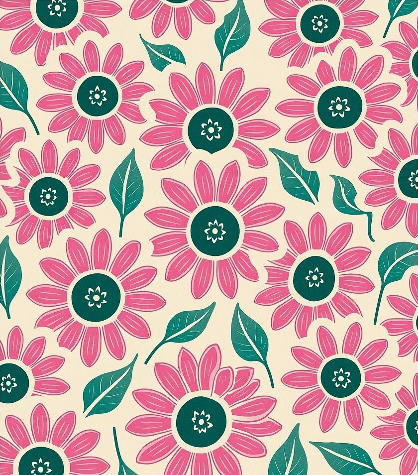 Retro Flower Power Design Rug