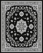 Elaborate Floral and Leaf Mandala Design Rug