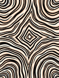 Black and Cream Abstract Wavy Rug