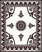 Classic Sunburst Floral Medallion Rug