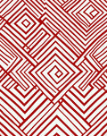 Red White Intersecting Geometric Lines Rug