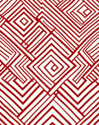 Red White Intersecting Geometric Lines Rug