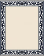 Ornate Floral Scroll Dark Border Rug