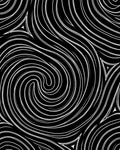 Monochrome Swirls and Triangles Pattern Rug