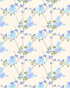 Pastel Floral Vine Pattern Rug