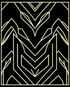 Modern Geometric Fan Pattern Rug