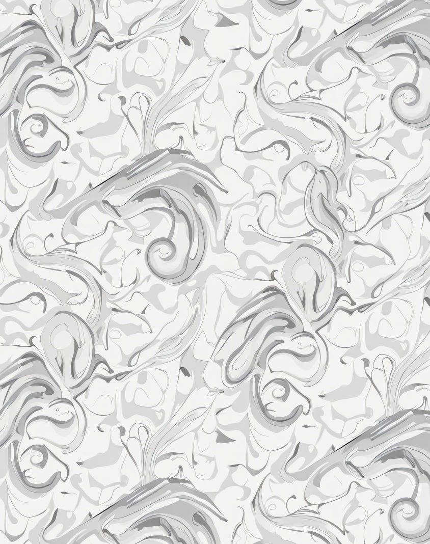 Monochrome Swirl Abstract Design Rug