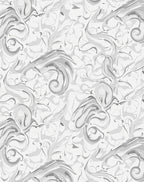 Monochrome Swirl Abstract Design Rug