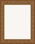Ornate Gold Leaf Classic Border Rug