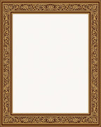 Ornate Gold Leaf Classic Border Rug