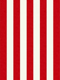 Bold Red Cream Vertical Stripe Rug