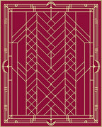 Art Deco Geometric Pattern Rug