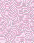 Chic Pink Gray Swirl Pattern Rug