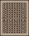 Dark Brown Cream Intricate Geometric Pattern Rug
