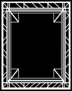 Art Deco Geometric Frame Style Rug