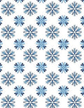 Blue Snowflake Starburst Fabric Rug