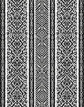 Tribal Black White Geometric Pattern Rug