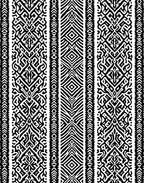Tribal Black White Geometric Pattern Rug