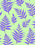 Purple Fern Leaf Pattern Rug