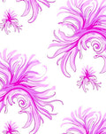 Pink Floral Scrollwork Pattern Design Rug