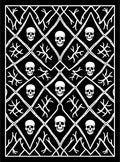 Black White Skull Patterned Gothic Rug